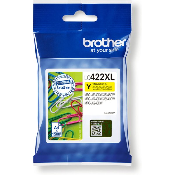 Brother LC-422XLY Cartuccia D'inchiostro 1 Pz Originale Giallo-image