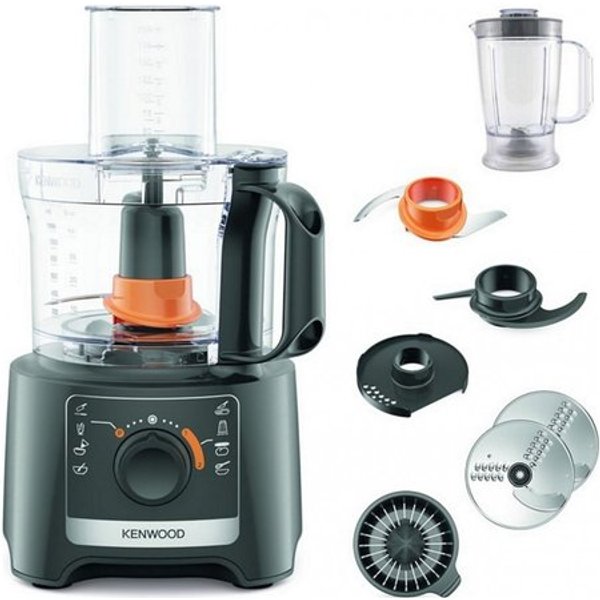 Kenwood Multipro Compact - Robot Da Cucina, Lama Per Tagliare In Acciaio Inox, 2,1L, 800W, Grigio (FDP31.360GY)-image