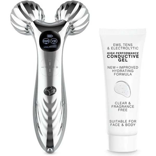 Massaggiatore Facciale RIO THE Beauty Farm Face & Body Roller Silver-image