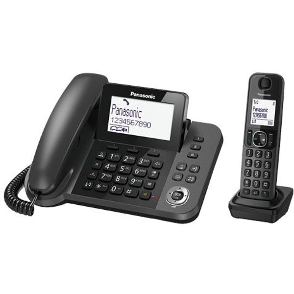 Panasonic KX-TGF310 Telefono Dect Nero Identificatore Di Chiamata-image
