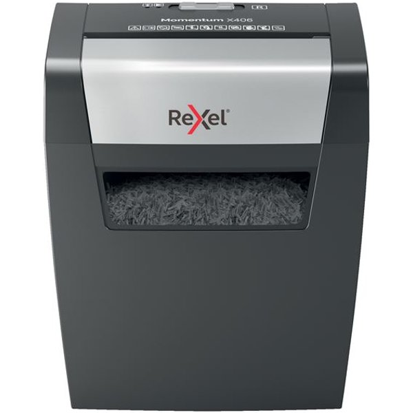 Rexel Distruggidocumenti Momentum X406 - Taglio A Frammenti - Livello Di Sicurezza P4-image