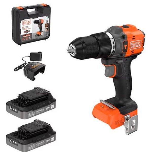 Trapano Percussione Black & Decker BLD783E2K QW Powerconnect Brushless-image