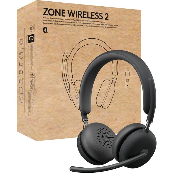 Logitech Zone Wireless 2 Auricolare Con Cavo E Senza Cavo A Padiglione Ufficio USB Tipo-C Bluetooth Grafite-image