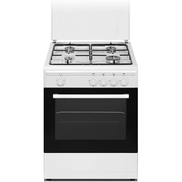 Nikkei SN664WGE - Cucina A Gas 4 Fuochi Con Forno A Gas Con Grill Elettrico 60X58 Colore Bianco-image