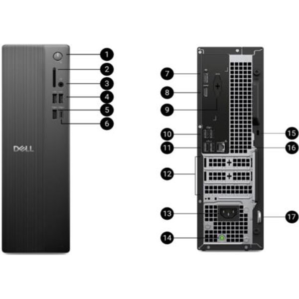 Dell Pro QVS1260 Intel Core Ultra 5 225 16 GB DDR5-SDRAM 1 TB SSD Windows 11 Pro Slim PC PC Nero-image