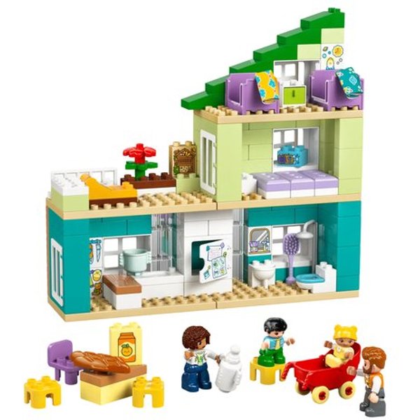 Costruzioni Lego 10470 Duplo Town Casa Familiare Moderna 3 In 1 Con Pe-image