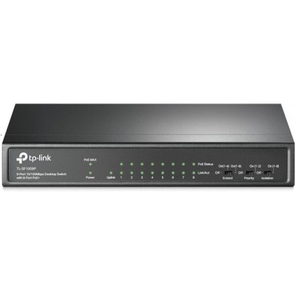 TP-Link TL-SF1009P Switch Di Rete Non Gestito Fast Ethernet (10/100) Supporto Power Over Ethernet (Poe) Nero-image
