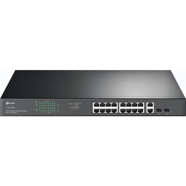 TP-Link TL-SG1218MP Switch Di Rete Non Gestito Gigabit Ethernet (10/100/1000) Supporto Power Over Ethernet (Poe) 1U Nero-image