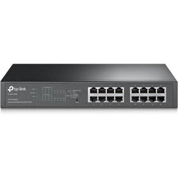 TP-Link TL-SG1016PE Gestito L2 Gigabit Ethernet (10/100/1000) Supporto Power Over Ethernet (Poe) 1U Nero-image