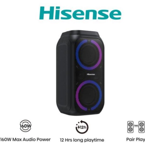 Hisense Party Rocket 160 Altoparlante Da Festa Nero 160 W-image