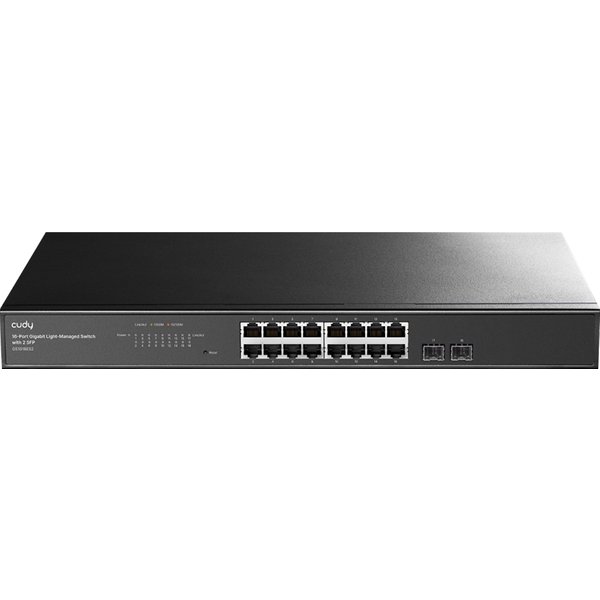 Cudy GS1016ES2 - Switch 16-PORT Gigabit - 2 Gigabit SFP Ports - Cudy Cloud APP-image