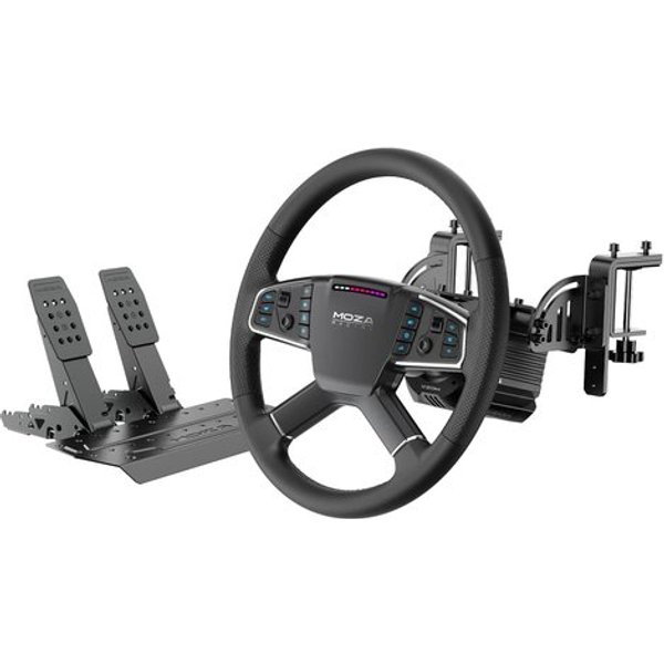 Volante E Pedaliera Simulatore Guida Moza Racing RS112 R5 Pro Truck Bu-image