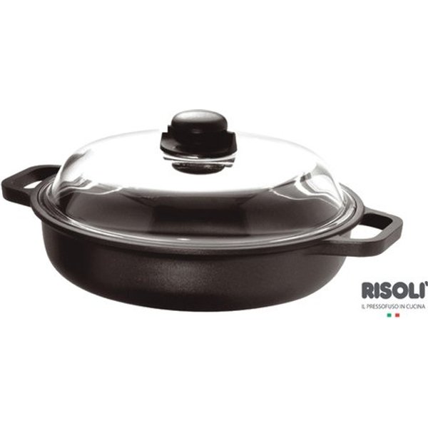 Tegame Risoli 099IN/32TP Induction Con Coperchio Nero-image