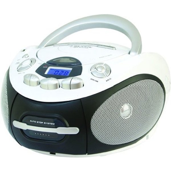 Lettore CD Portatile Majestic 112387 AH 2387R Bianco E Nero-image