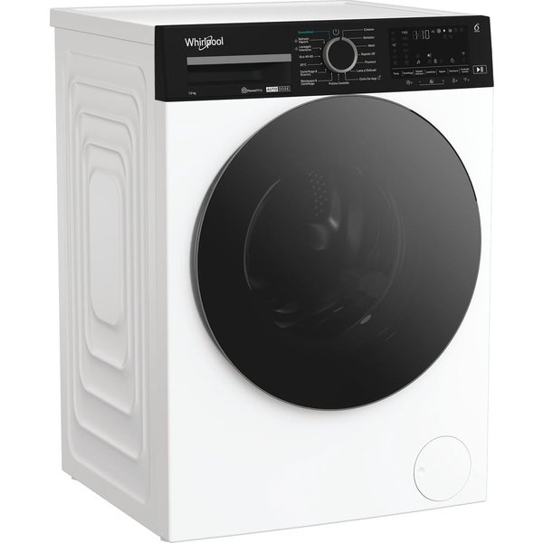 Whirlpool Front Loader Std, Capacità 12Kg, Classe A -10%, Bianco, Autodose, Vapore, Porta Nera, Wi-Fi-image
