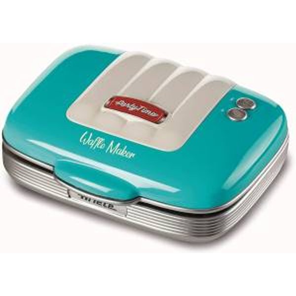 Ariete 1973 Waffle Maker Party Time - Piastra Elettrica Per Waffle - Piastre Antiaderenti - 700 Watt - Celeste-image