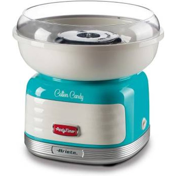 Ariete 2973 - Cotton Candy Party Time - Macchina Per Zucchero Filato Compatibile Con Zucchero Semolato E Caramelle Dure - 500 Watt - Celeste-image