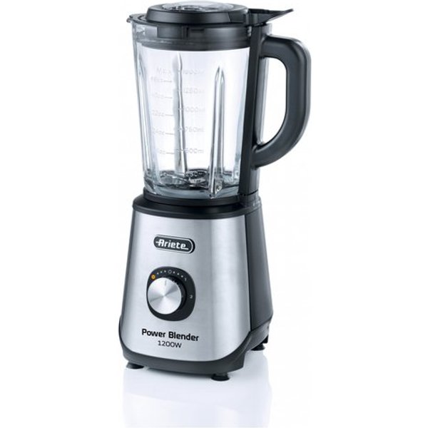 Ariete 579 Power Blender 1200W, Frullatore, 1200W, 4 Lame In Acciaio Inox, 2 Velocità + Funzione Pulse, Capacità 1,5 L, Piedini Antiscivolo, Coperchio Superiore, Metal-image