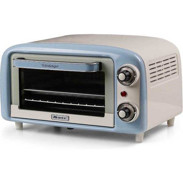 Ariete 3919 Forno Elettrico Vintage, 800W, Capacità 10L, Doppio Vetro, Retrò, Celeste-image
