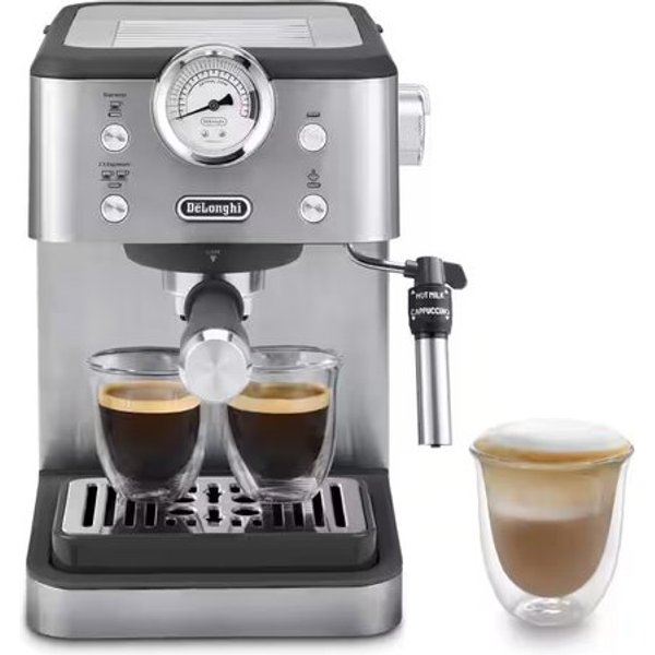 De’Longhi Classic - Macchina Da Caffè Manuale Espresso E Cappuccino, Polvere E Cialde ESE,15 Bar, 1.7L, Metal (EM450.M)-image