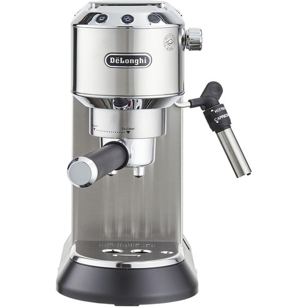 De’Longhi Dedica Style Dedica - Macchina Da Caffè Manuale Espresso E Cappuccino, Polvere E Cialde ESE,1.1L, Argento (EC685.M)-image