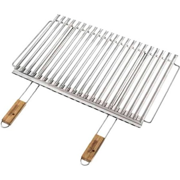 Griglia Barbecue Ompagrill B26740 Biologica Con Recupero Grassi Cromo-image
