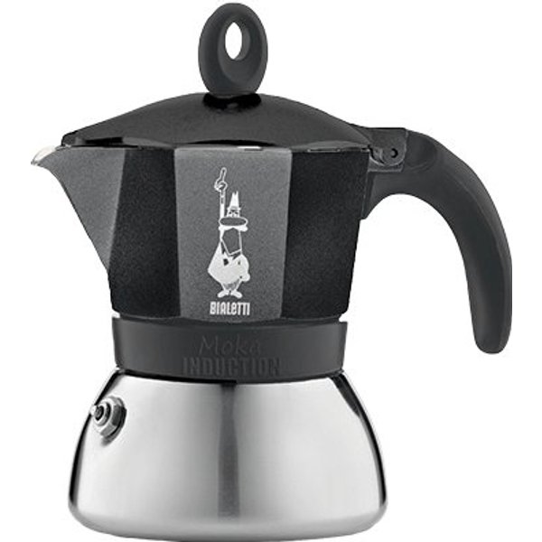 Caffettiera Bialetti 006936 Moka Induction Cromo E Nero-image