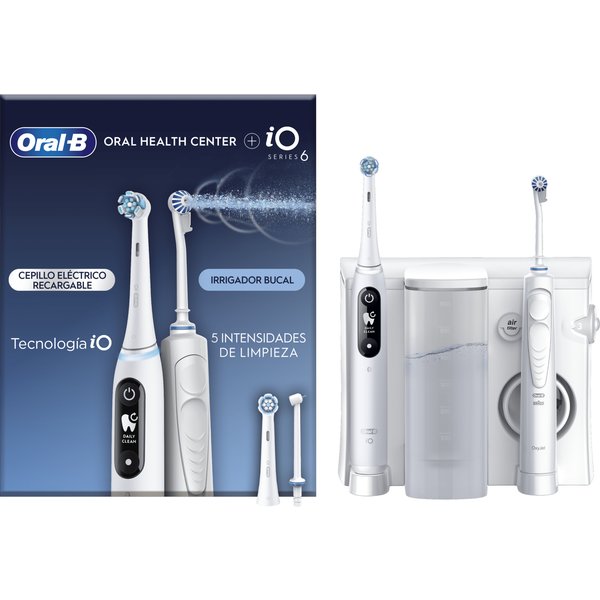 Oral-B Io6 & Oxyjet Adulto Spazzolino Rotante-Oscillante Bianco-image