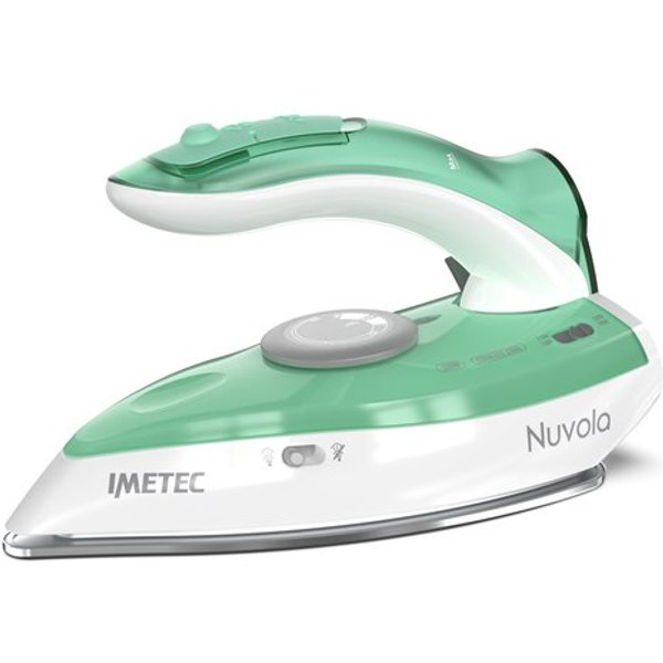 Imetec Nuvola, Ferro Da Stiro Da Viaggio A Vapore, Piastra In Acciaio Inox, 1000 W, Manico Pieghevole, Custodia Da Viaggio, Doppio Voltaggio-image