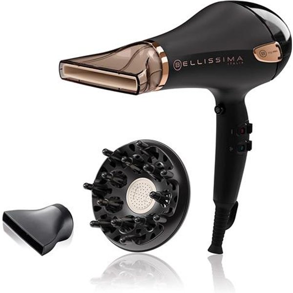 Bellissima Imetec Ceramic P5 3800, Asciugacapelli Professionale Per Capelli Morbidi E Luminosi, Tecnologia Ceramica, Potenza 2300 W, Ionizzatore, Diffusore E Convogliatore Ceramico-image