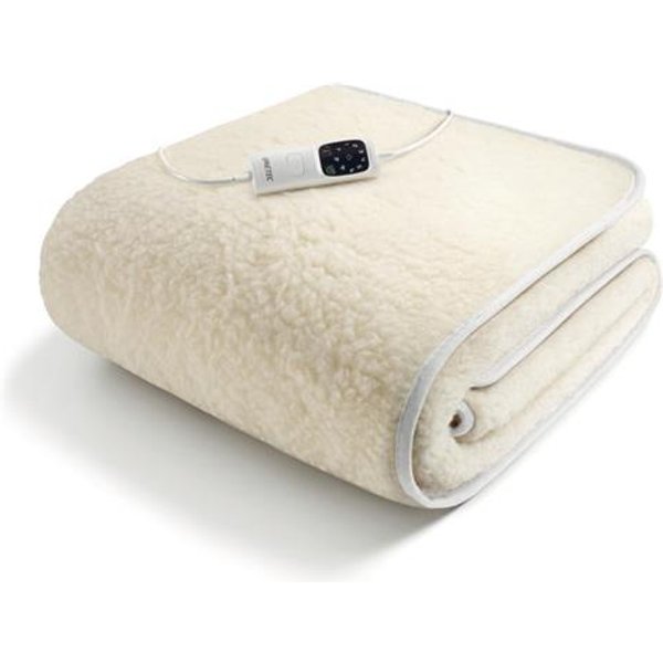 Imetec Scaldasonno Adapto Singolo 150 X 80 Cm, Basso Consumo, Riscaldamento Rapido, Temperatura Personalizzata, 100% Lana E Merino, Made In Italy, Tessuto Antiscivolo, Comando Con 6 Temperature-image