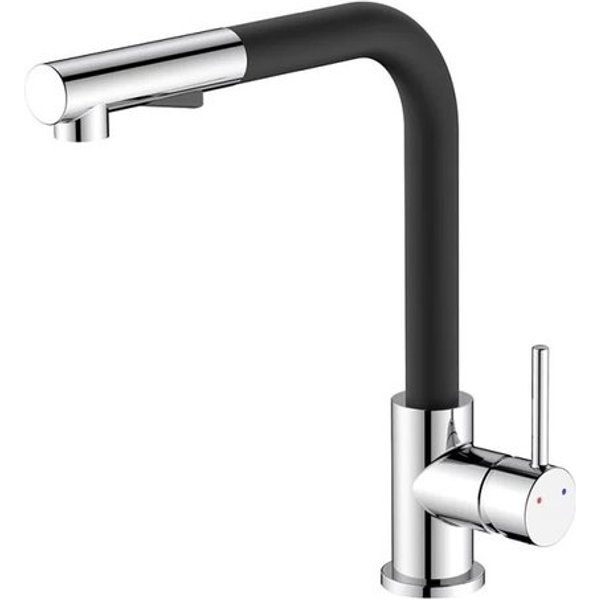 Miscelatore Lavello Idro Bric SCARUB1090NE Phoenix Cromo E Nero-image