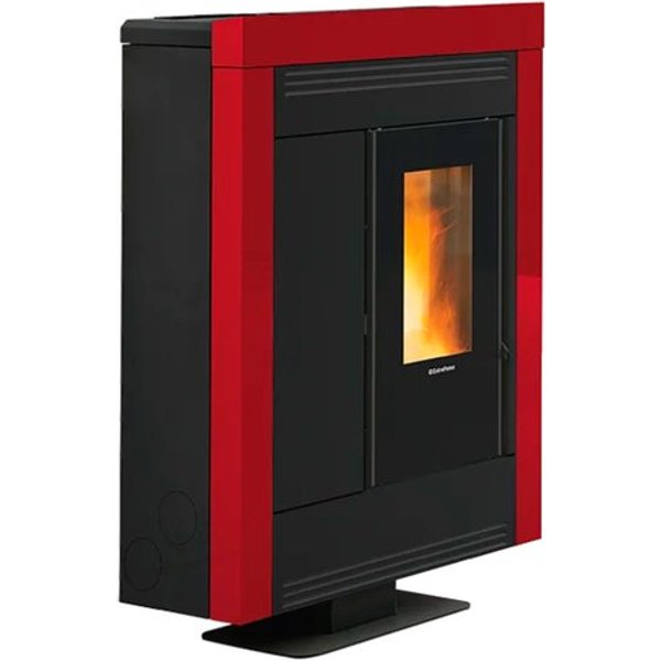 Stufa Pellet Extraflame 1293951 Souvenir Plus Steel 5.0 Bordeaux-image