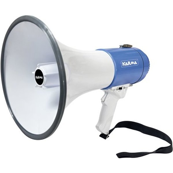 Megafono Karma GT 1227LI 25W Con Sirena E Fischietto White E Blue-image