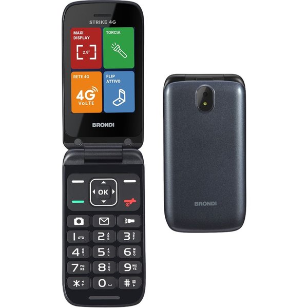 Brondi Strike 4G (Dark Grey) - Telefono Cellulare Clamshell-image