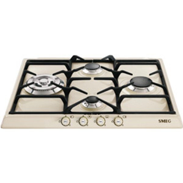 Smeg Piano Cottura Incasso GAS 4 Zone 60CM Panna SR764PO-image
