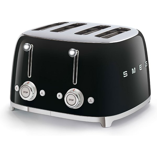 Smeg Toaster 4X4 50�STYLE Black TSF03BLEU-image