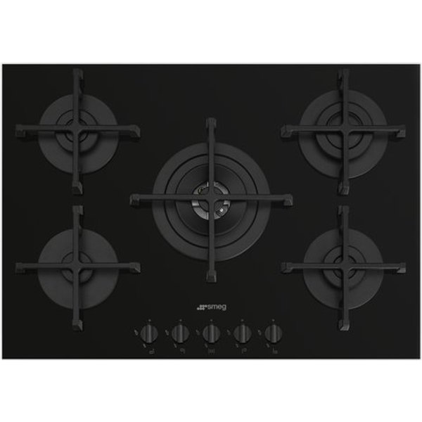 Piano Cottura Gas Smeg Selezione PV275B Black-image