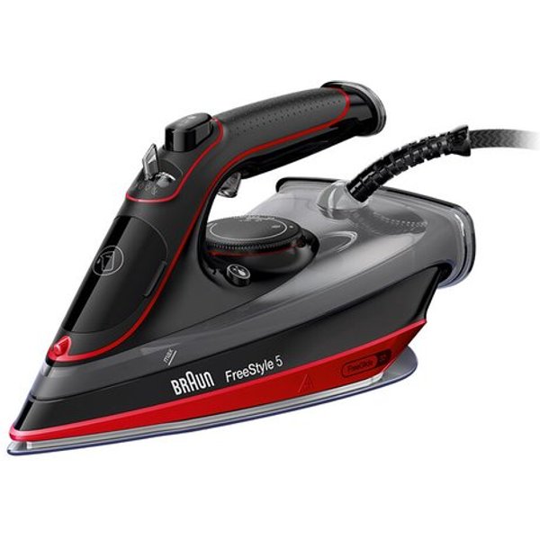 Braun Texstyle 5 - Ferro Da Stiro A Vapore, Manico Aperto Ergonomico, Freeglide3D, 2700W, 300Ml, Rosso/Nero (SI5057RD)-image