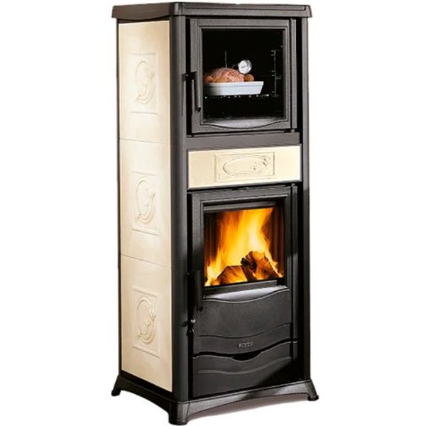 Stufa Legna Nordica 3009902 Rossella Plus Forno 165 Ceramica Liberty P-image