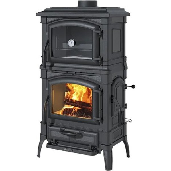 Stufa Legna Nordica 3010440 Isetta Forno Nero Antracite-image