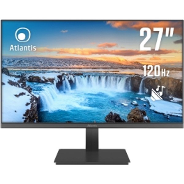Monitor Atlantis LED 27 Wide A05-HE27VF-VHM VA 1920X1080 120HZ 5Ms 263±10Cd/M² 4.000:1 Vesa MM VGA Hdmi Black-image