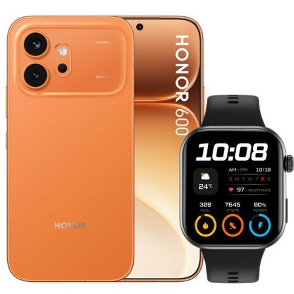 Honor HOR6005G82565O+W Smartphone 16,7 Cm (6.57") Doppia SIM Android 16.0 5G USB Tipo-C 8 GB 256 GB 6400 Mah Arancione-image