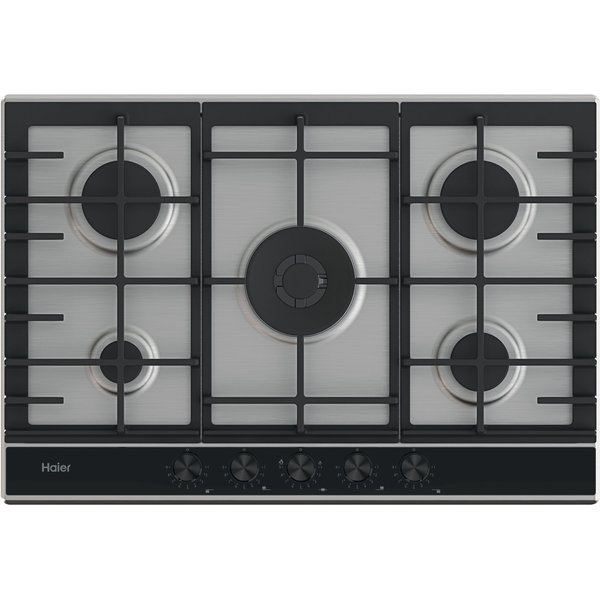 Haier Series 4 HAHG7W5XH Acciaio Inox Da Incasso 74.5 Cm Gas 5 Fornello(I)-image