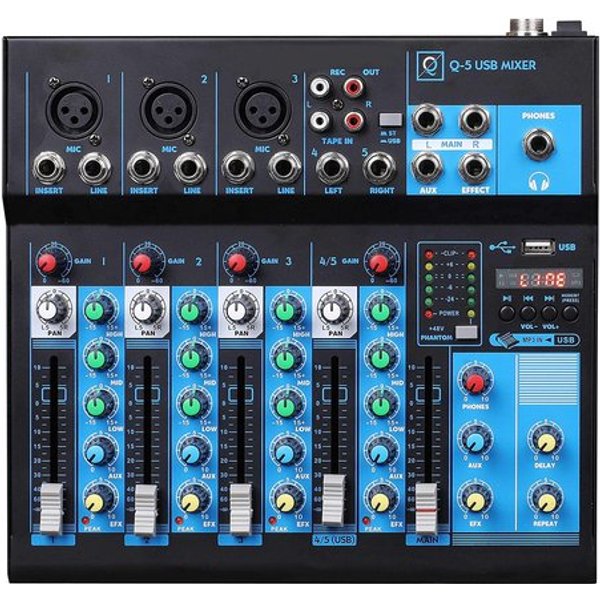 Mixer Disc Jockey Oqan 625809 Q5 Usb Mkii Black Black-image