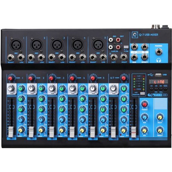 Mixer Disc Jockey Oqan 625810 Q7 USB MK2 Black-image
