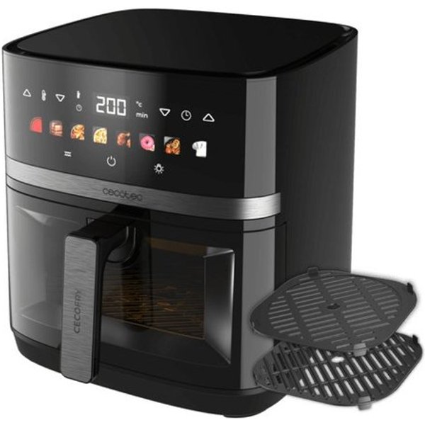 Cecotec Cecofry&Grill Duoheat 8000 Friggitrice AD Aria 8.0 LT Finestra E Display Colori-image