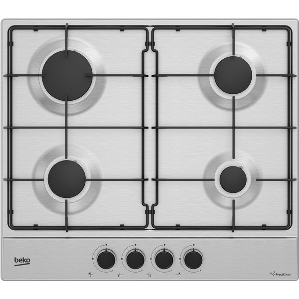 Beko HIAG64223SXE: Piano A Gas Con Practiclean, 4 Bruciatori, 60 Cm-image