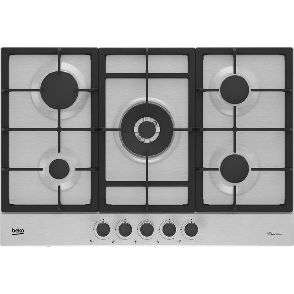 Beko HIAW75225SXE Acciaio Inox Da Incasso 75 Cm Gas 5 Fornello(I)-image