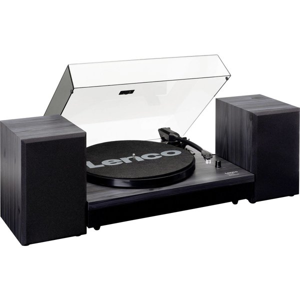 Lenco Giradischi LS-300 Bluetooth Con Due Diffusori 2 X 10 Watt RMS Colore Nero-image